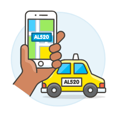 Taxi Matching 3 Illustration from UX Colors Set