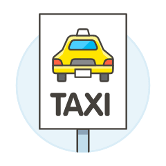 Taxi Sign Illustration from UX Colors Set
