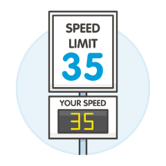 Speed Limit Sign Illustration from UX Colors Set