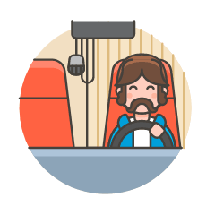 Truck Driver 1 Illustration from UX Colors Set