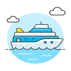Ferry Illustration from UX Colors Set