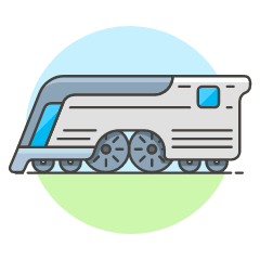 Future Train Illustration from UX Colors Set