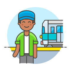 Train Passenger 5 Illustration from UX Colors Set
