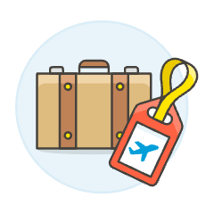 Baggage Tag Illustration from UX Colors Set