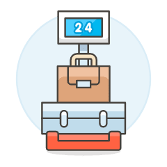 Luggage Weight Illustration from UX Colors Set