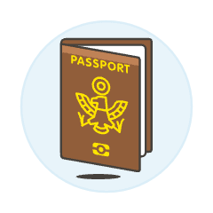 Open Passport Illustration from UX Colors Set