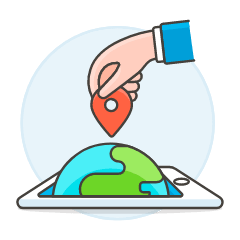 Drop Pin Place 1 Illustration from UX Colors Set