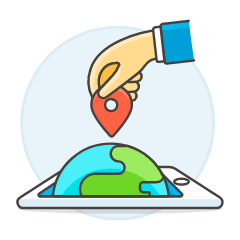 Drop Pin Place 2 Illustration from UX Colors Set