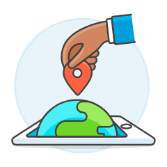 Drop Pin Place 3 Illustration from UX Colors Set