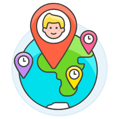 Pinned Timezone 1 Illustration from UX Colors Set