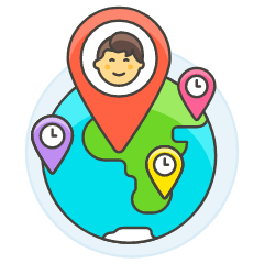 Pinned Timezone 2 Illustration from UX Colors Set