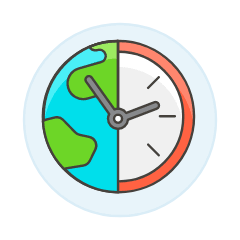 World Clock Illustration from UX Colors Set