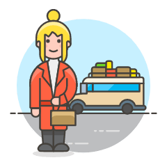 Bus Traveler 1 Illustration from UX Colors Set