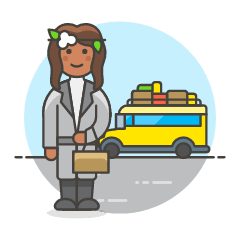 Bus Traveler 3 Illustration from UX Colors Set