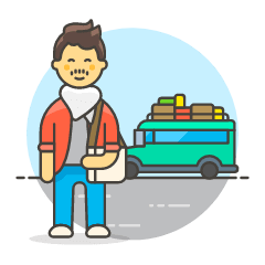 Bus Traveler 5 Illustration from UX Colors Set