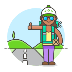 Hitchhiking 1 Illustration from UX Colors Set