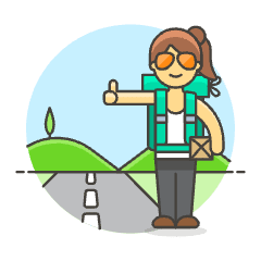 Hitchhiking 3 Illustration from UX Colors Set