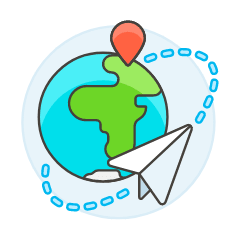 Around World Illustration from UX Colors Set