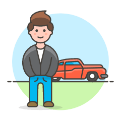 Car Driver 1 Illustration from UX Colors Set