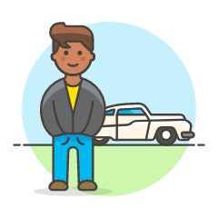 Car Driver 3 Illustration from UX Colors Set