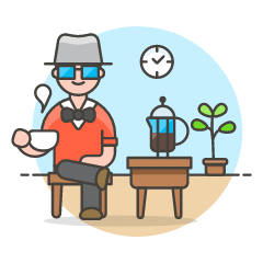 Coffee Lover 1 Illustration from UX Colors Set