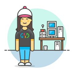 Computer Nerd 6 Illustration from UX Colors Set