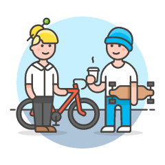 Cyclist 1 1 Illustration from UX Colors Set