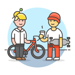 Cyclist 1 2 Illustration from UX Colors Set