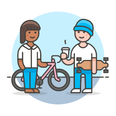 Cyclist 1 4 Illustration from UX Colors Set