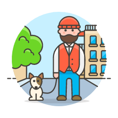 Dog Walker 1 Illustration from UX Colors Set