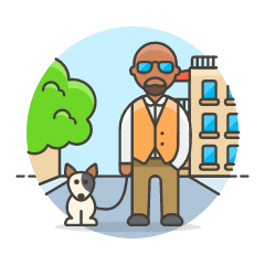 Dog Walker 2 Illustration from UX Colors Set