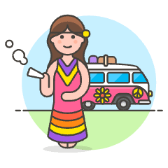 Hippie 1 2 Illustration from UX Colors Set