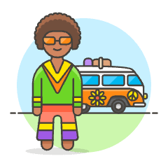 Hippie 1 3 Illustration from UX Colors Set