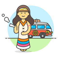 Hippie 1 6 Illustration from UX Colors Set