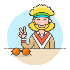 Hippie 2 3 Illustration from UX Colors Set