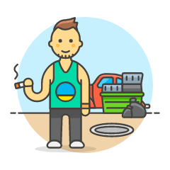 Hoarder 1 1 Illustration from UX Colors Set