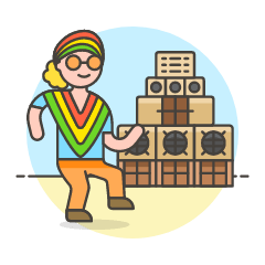 Reggae Dance 1 Illustration from UX Colors Set