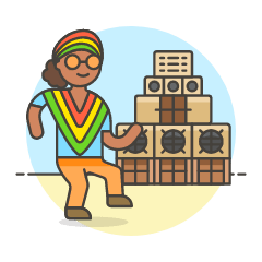 Reggae Dance 6 Illustration from UX Colors Set