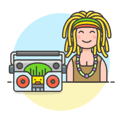 Reggae Style 5 Illustration from UX Colors Set