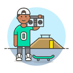 Skater 1 4 Illustration from UX Colors Set
