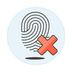 Fingerprint Fail Illustration from UX Colors Set