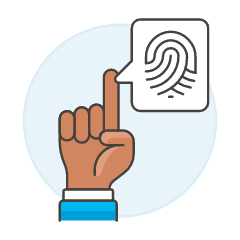 Fingerprint Hand 3 Illustration from UX Colors Set