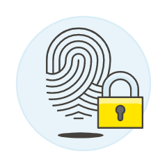 Fingerprint Padlock Illustration from UX Colors Set