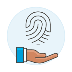 Fingerprint Share 3 Illustration from UX Colors Set
