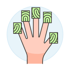 Fringerprints Hand 1 Illustration from UX Colors Set