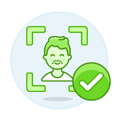 Avatar Green Check 1 2 Illustration from UX Colors Set