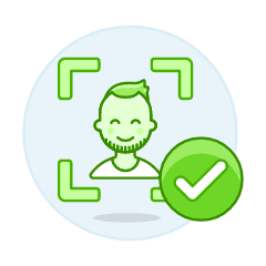 Avatar Green Check 1 3 Illustration from UX Colors Set