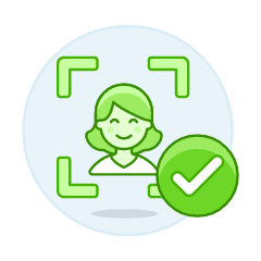 Avatar Green Check 1 6 Illustration from UX Colors Set