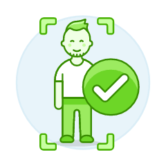 Avatar Green Check 2 3 Illustration from UX Colors Set