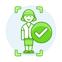Avatar Green Check 2 4 Illustration from UX Colors Set